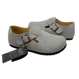 NEW Torotto Sz EU 39 US 8-8.5 Vegan Suede Cork Footbed Clogs Loafers Scuffs NIB